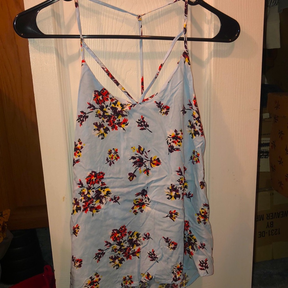 Light Blue Floral Tank!